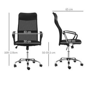 Bürostuhl ergonomisch A2-0093 Braun - Textil - 65 x 119 x 63 cm