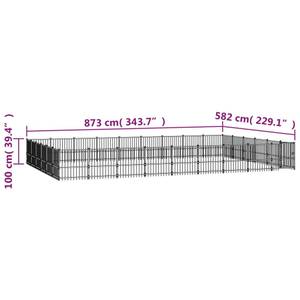 Hundezwinger 3016251-2 582 x 873 cm