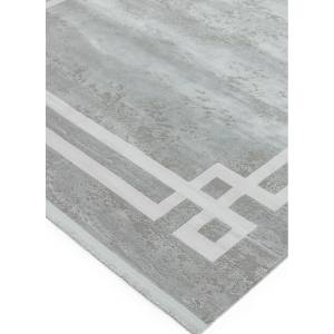 Tapis de salon moderne tissé main GRECO Gris lumineux - 200 x 290 cm