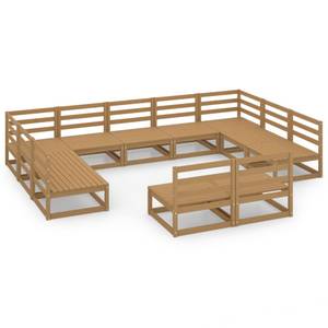 Garten-Lounge-Set (11-teilig) 3009757-1 Braun - Massivholz - Holzart/Dekor - 70 x 67 x 70 cm