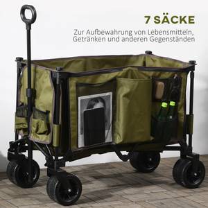 Bollerwagen 845-848V00DG Grün - Textil - 48 x 101 x 100 cm