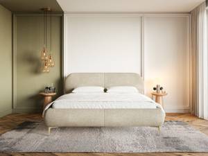 Polsterbett OVALLE Beige - Breite: 173 cm - Gold