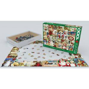 Puzzle Vintage Weihnachtskarten Papier - 26 x 6 x 36 cm