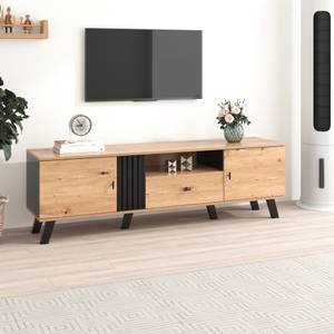 TV-Lowboard Cronus Ⅶ Braun - Holzwerkstoff - Metall - Massivholz - Holzart/Dekor - 40 x 50 x 170 cm