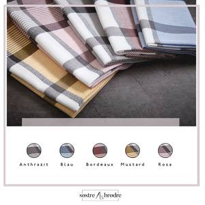 4er Set Geschirrtücher Streifen Grau - Textil - 50 x 1 x 70 cm