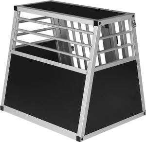 Hundetransportbox Maliha Schwarz - 60 x 55 x 50 cm - Metall