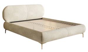 Polsterbett OVALLE Beige - Breite: 213 cm - Gold