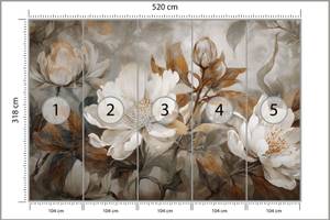 Papier Peint FLEURS Feuilles Plantes 520 x 318 x 318 cm