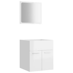 Meubles de Salle bain 804829 (lot de 2) Blanc - Bois manufacturé - Bois massif - 39 x 37 x 41 cm