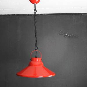Lampe à suspension IRON Noir - Rouge