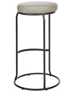 Tabouret de bar MILROY Noir - Gris - Gris lumineux