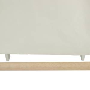 Klappbarer Wäschekorb mit Deckel Silber - Weiß - Holzwerkstoff - Metall - Textil - 41 x 74 x 40 cm