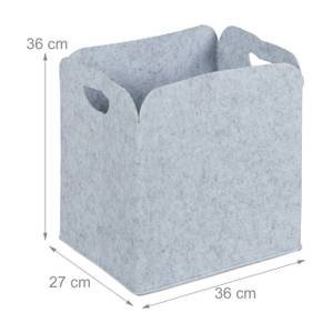 2x paniers de rangement Gris - Textile - 36 x 36 x 27 cm