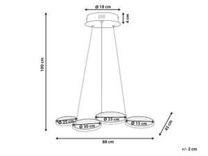 Pendelleuchten PIBOR Schwarz - Metall - 88 x 130 x 25 cm