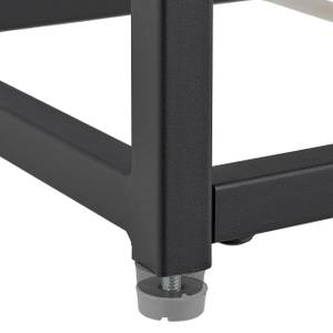 Schwarzer Couchtisch mit Glasplatte Schwarz - Braun - Holzwerkstoff - Glas - Metall - 90 x 42 x 50 cm