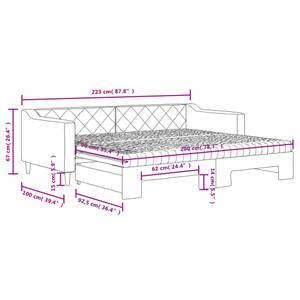 Ausziehbares Tagesbett 3030076-4 Schwarz