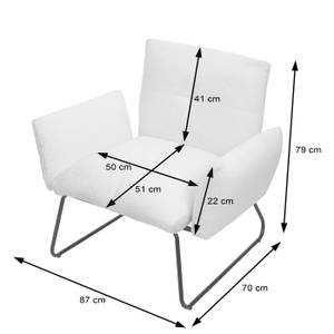 Lounge-Sessel K34 Bouclé Weiß