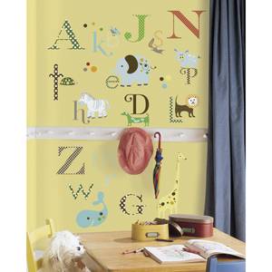 Stickers ALPHABET ANIMAUX Matière plastique - Textile - 25 x 32 x 32 cm