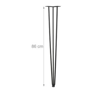 4er Set Hairpin Legs mit 3 Streben Höhe: 86 cm