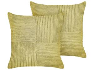 Coussin décoratif MILLET Vert - Vert olive - 43 x 43 x 43 cm