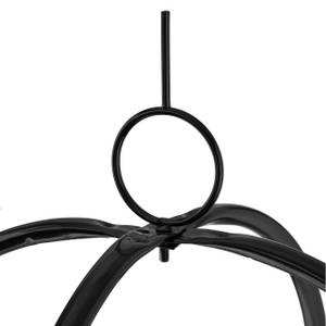 Trellis rond noir Noir - Métal - Matière plastique - 40 x 190 x 40 cm