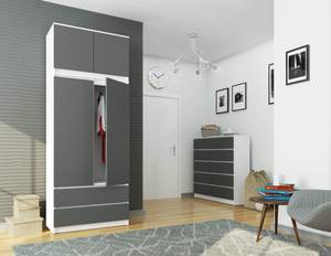 Surmeuble pour Armoire S90 2T CLP Gris - Blanc