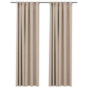 Vorhang (2er Set) 3003243 Beige - Höhe: 225 cm