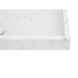 Tablett Marble - Weiß - Stein - 15 x 3 x 24 cm