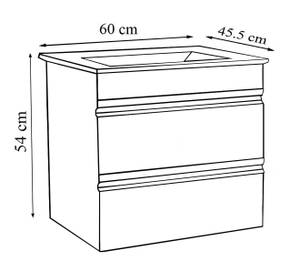 Plan de toilette SiloraSet de 2 Blanc