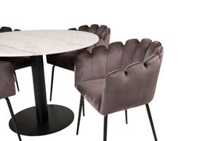 Essgruppe Estelle 87 (5-teilig) Grau - Massivholz - 106 x 75 x 106 cm