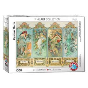 Puzzle Alfons Mucha nVier Jahreszeiten Papier - 26 x 6 x 36 cm