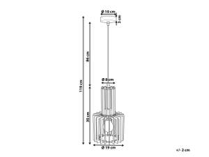 Lampe suspension NIARI Chêne clair - Translucide - Blanc