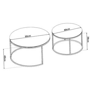 Set de 2 tables basses Kokkola Translucide