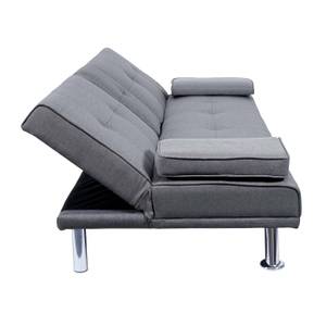 3er-Sofa F60 Anthrazit - Textil