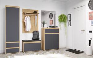 Wandgarderobe Torino Braun - Holz teilmassiv - 76 x 110 x 27 cm