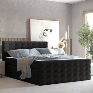 Boxspringbett Blend Taschenfeder 180x200 Schwarz - Breite: 180 cm