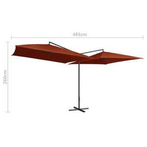 Parasol double 3001709 Brun rouge