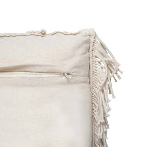 Coussin macramé à franges Beige - Fibres naturelles - 30 x 13 x 50 cm