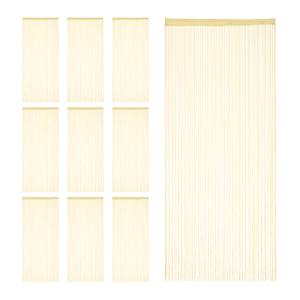 10x Rideau de fil beige Beige - Textile - 90 x 245 x 1 cm