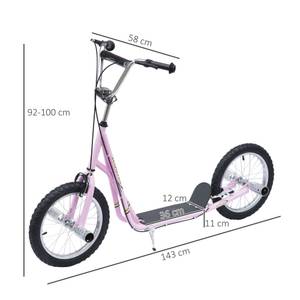 Kinderscooter 371-026PK Pink - Metall - 58 x 100 x 143 cm