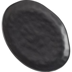 Assiettes plates Organic (lot de 4) Noir - 26 x 2 x 26 cm