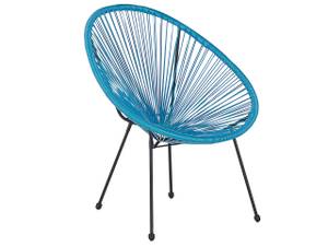 Bistro Set ACAPULCO 3-tlg Schwarz - Blau