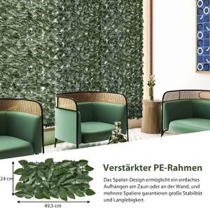 Künstliches Pflanzenwand 300 x 100 cm Grün - Kunststoff - 100 x 1 x 300 cm
