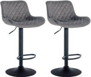 Tabourets de bar Minosa Lot de 2 Gris lava