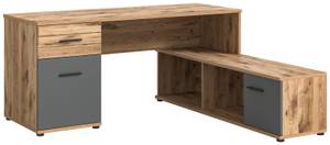 Bureau de maçon Gris - En partie en bois massif - 170 x 76 x 151 cm