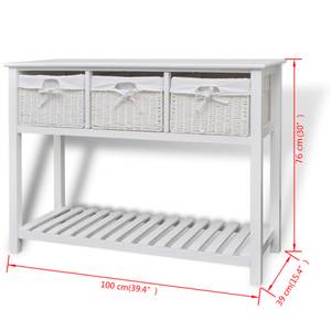 Sideboard 242432 Weiß - Holzwerkstoff - Holzart/Dekor - 100 x 76 x 100 cm