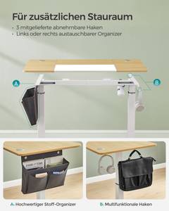 Höhenverstellbarer Schreibtisch Kiel Gelb - Holzwerkstoff - 120 x 120 x 60 cm