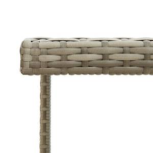 Gartentisch Grau - Metall - Polyrattan - 109 x 74 x 109 cm