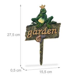 Gartenstecker "garden" Braun - Gold - Grün - Metall - 16 x 28 x 1 cm