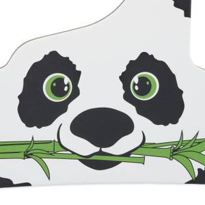 80 x Kinderkleiderbügel Panda Schwarz - Grün - Weiß - Papier - 33 x 16 x 1 cm